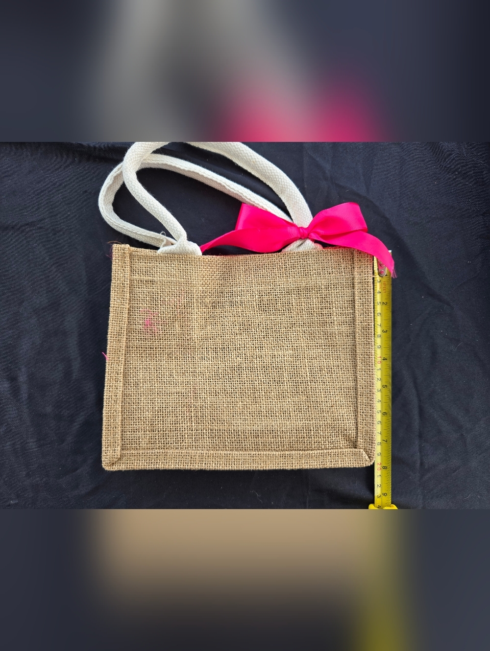 Tote Bag with Hot Pink Bow